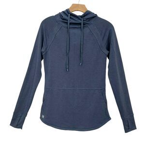 Title Nine French Terry Hoodie Womens XS Navy Pullover Athletic Cozy Activewear